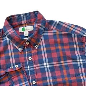 Boden Pink Blue White Plaid Button-Down Shirt Men’s M Casual Long Sleeves